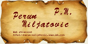 Perun Miljatović vizit kartica
